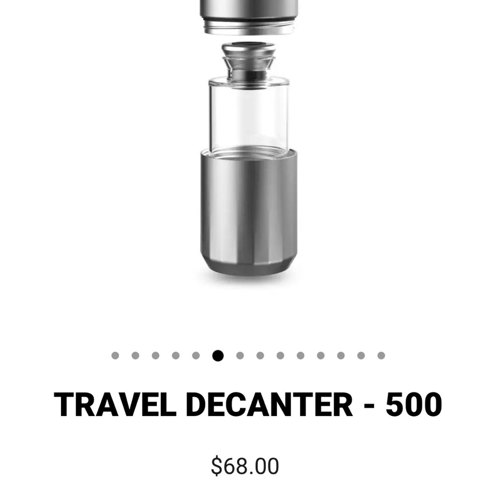 Portable Silver Travel Decanter
